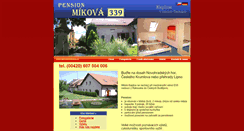 Desktop Screenshot of pensionmikova.cz