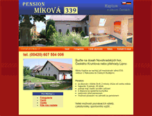 Tablet Screenshot of pensionmikova.cz